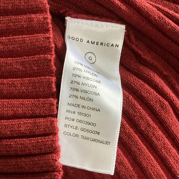 Good American Angeles Rib Mock Halter Midi Sweater Dress NWT 7/8 4x - Picture 10 of 12